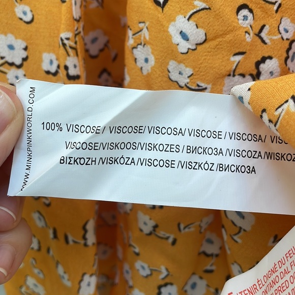 MINKPINK Yellow Summer Daisy Tea Dress size S - Picture 6 of 6